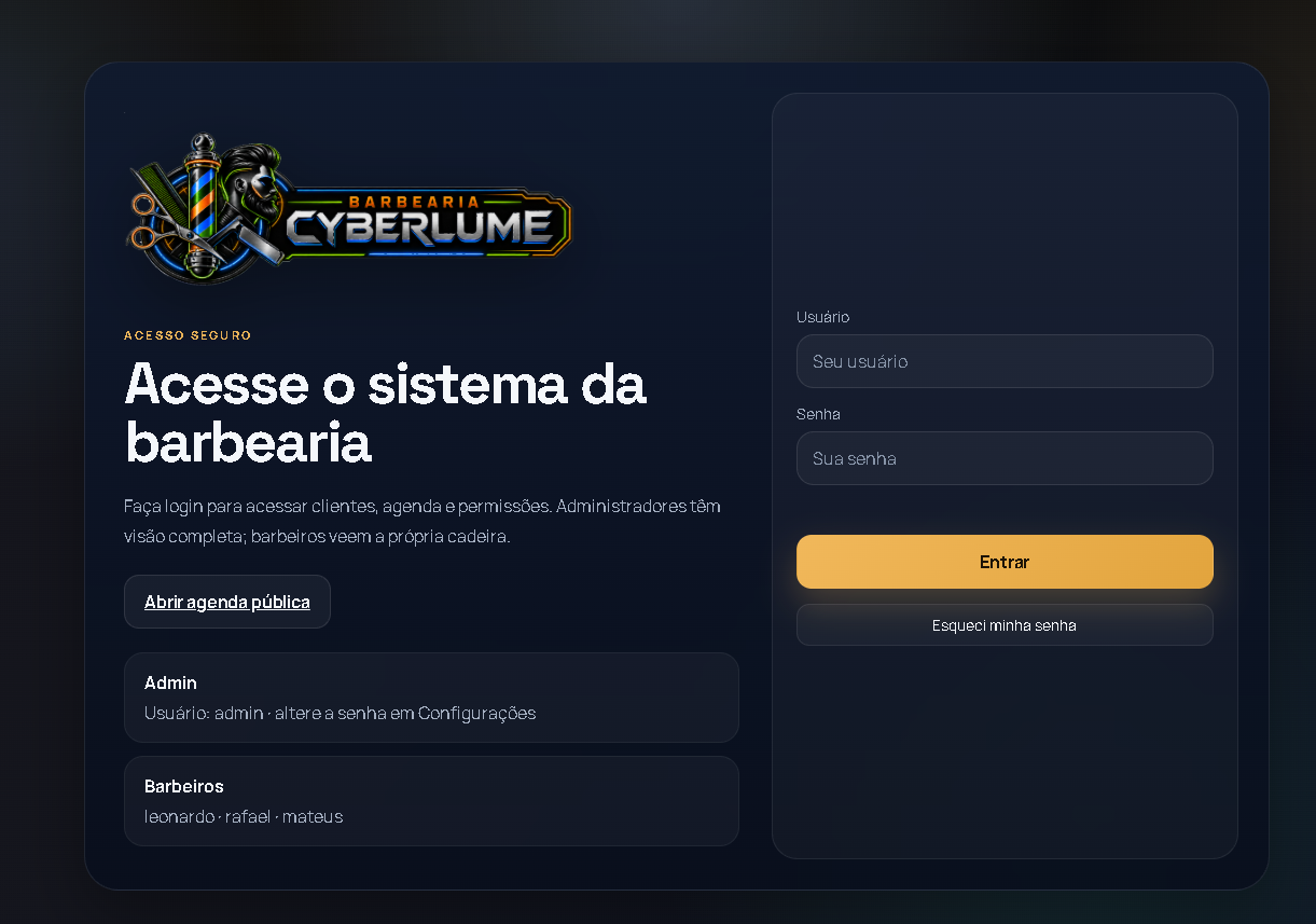 Tela de acesso do sistema
